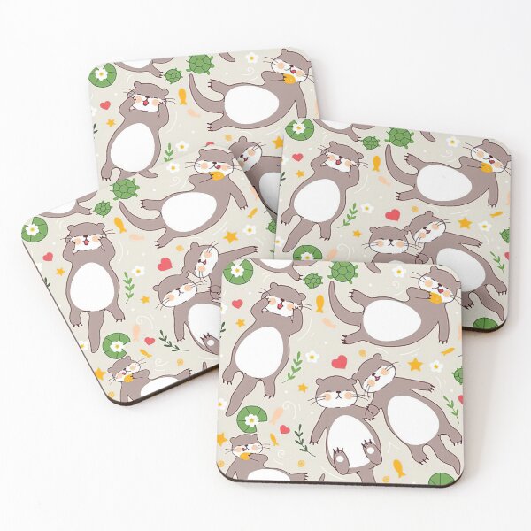 Item preview, Happy Otters With Turtles Fishes  designed and sold by SweetTea4U.