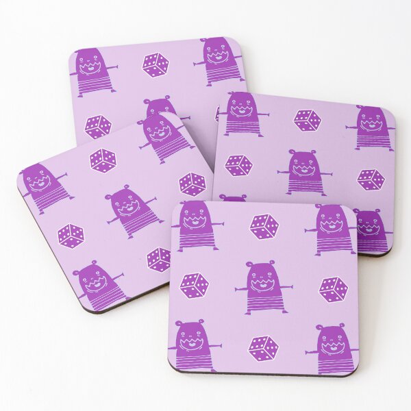 Item preview, Cheerful purple monster childrens style color art designed and sold by artdragongift 15.