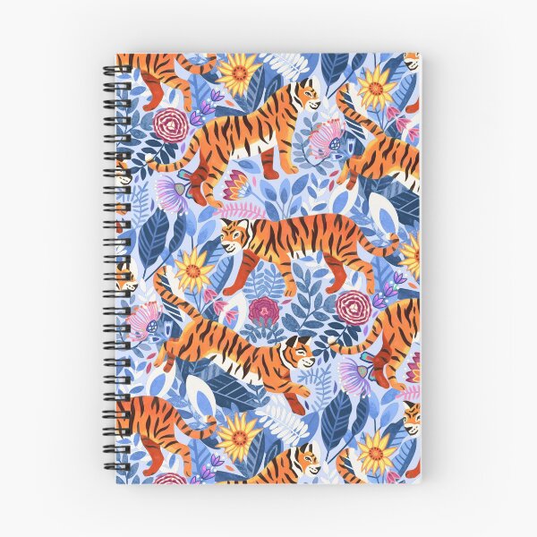 Item preview, Thriving Tiger Tangle & Periwinkle Purple Flora designed and sold by TigaTiga.
