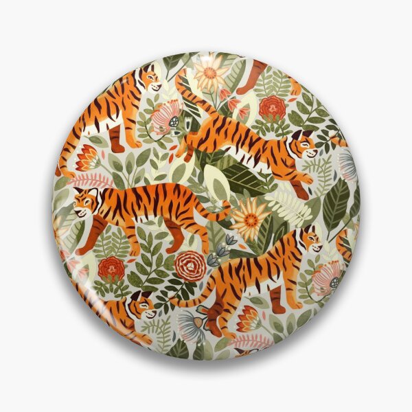 Item preview, Thriving Tiger Tangle & Warm Green Flora designed and sold by TigaTiga.
