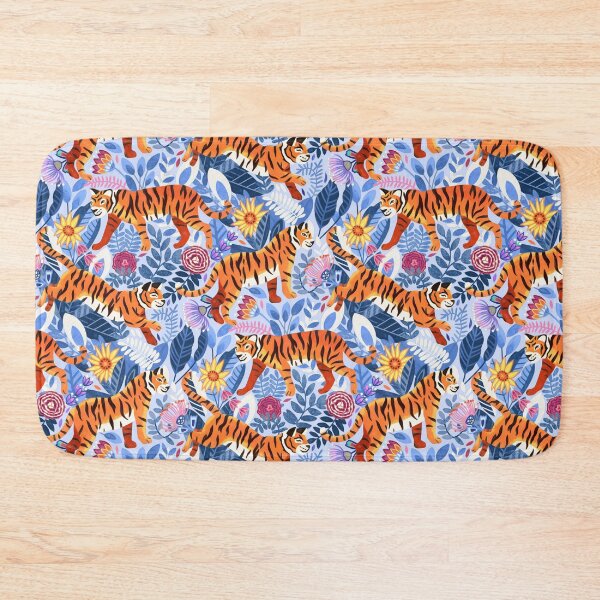 Item preview, Thriving Tiger Tangle & Periwinkle Purple Flora designed and sold by TigaTiga.