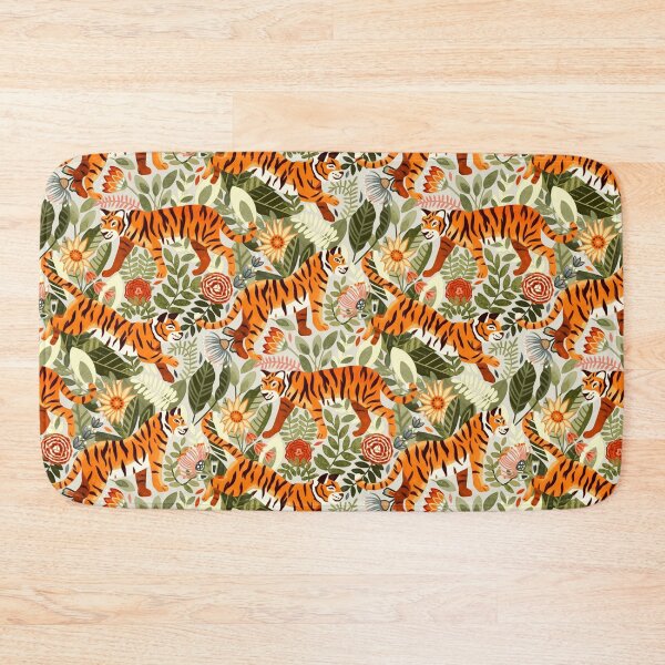 Item preview, Thriving Tiger Tangle & Warm Green Flora designed and sold by TigaTiga.