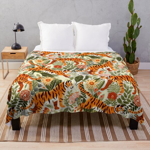 Item preview, Thriving Tiger Tangle & Warm Green Flora designed and sold by TigaTiga.
