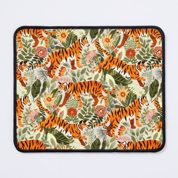 Item preview, Thriving Tiger Tangle & Warm Green Flora designed and sold by TigaTiga.