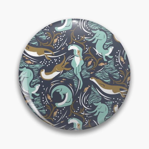 Item preview, Otters Fishes Coral designed and sold by SweetTea4U.
