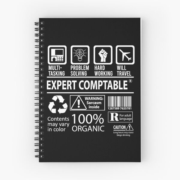 Aperçu de l'œuvre T-shirt Expert Comptable - T-shirt d'article de cadeau d'emploi certifié multitâche créée et vendue par sabinacsnm.