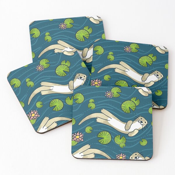Item preview, Otters Lotus Flower designed and sold by SweetTea4U.