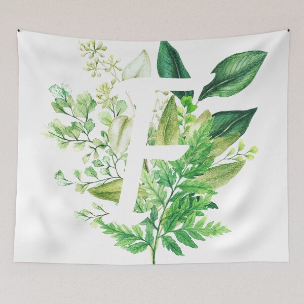 Item preview, Botanical Monogram - Letter F Initial designed and sold by Naturalist Prints.