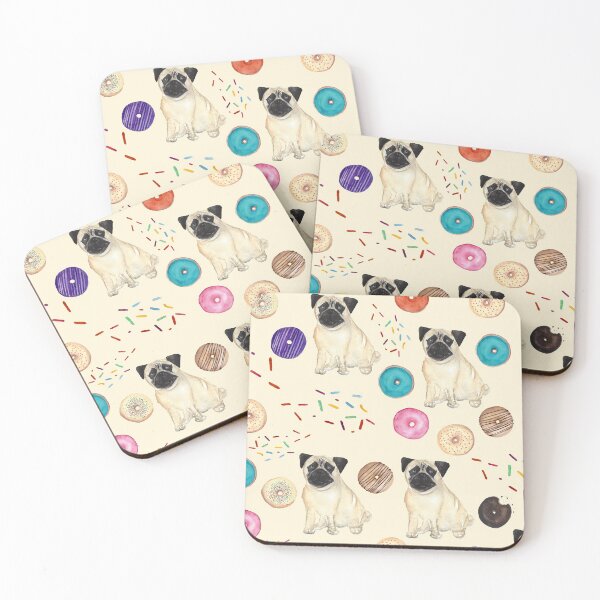 Item preview, Pugs and donuts designed and sold by dogobsession.