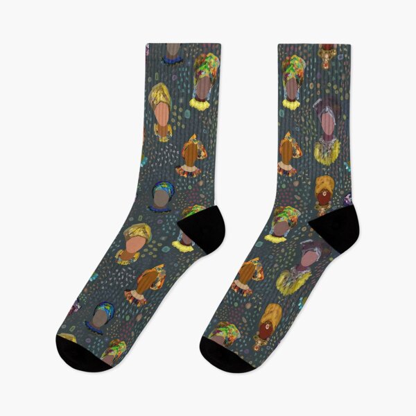 Item preview,  Drawing, African women in headscarves, women's faces. Bright, artistic, ethnic print. designed and sold by UVI-CA.