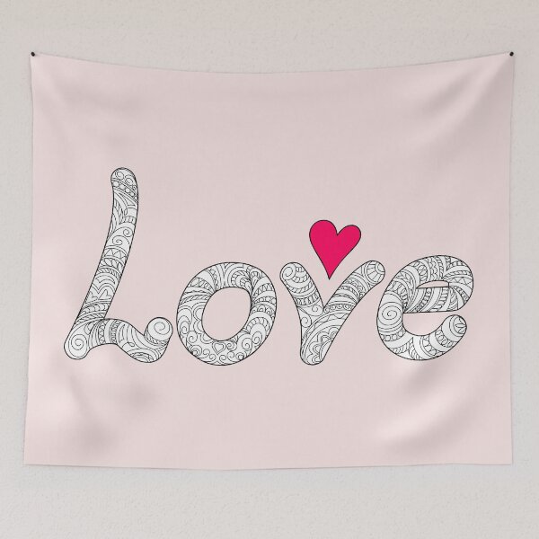 Item preview, zen love with red heart designed and sold by AlinNova.