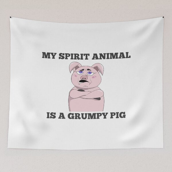Item preview, My Spirit Animal Is A Grumpy Pig designed and sold by Peach-Design.