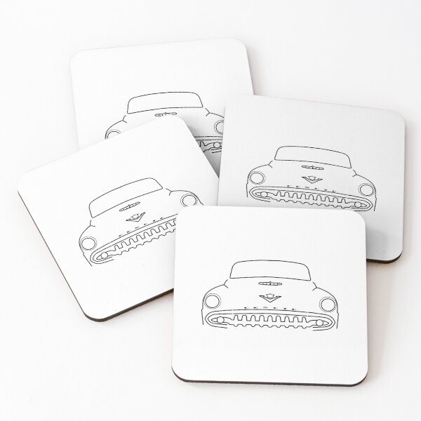 Item preview, DeSoto Firedome 1954 classic car black outline graphic  designed and sold by soitwouldseem.