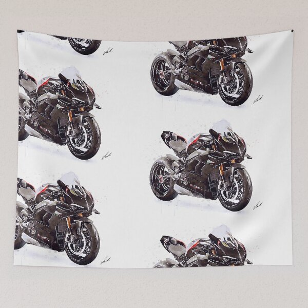 Item preview, Copy of Watercolor Sport Motorcycle Panigale V4SP 2022 - original artwork by Vart. designed and sold by vartstudio.