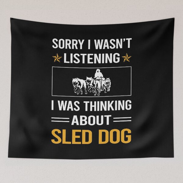 Item preview, Funny Listening Sled Dog designed and sold by RandalDavis.