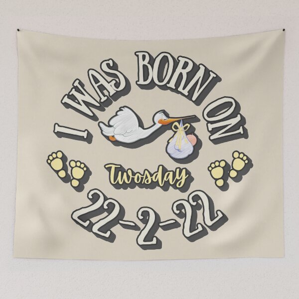 Item preview, I Was Born On Twosday 22 2 22 Cool Twosday British European Date Birthday Design designed and sold by TrulyEpoque.