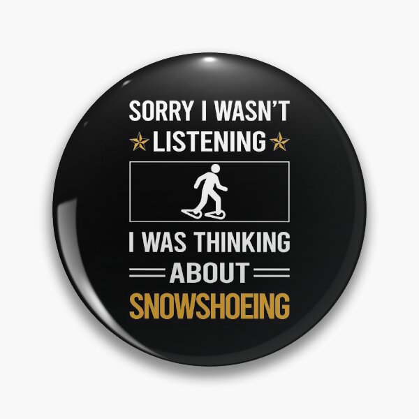 Item preview, Funny Listening Snowshoeing Snowshoer designed and sold by RandalDavis.