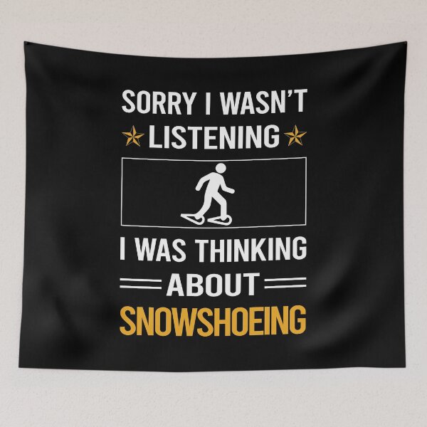 Item preview, Funny Listening Snowshoeing Snowshoer designed and sold by RandalDavis.