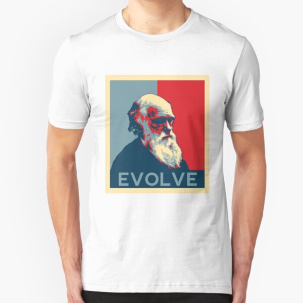 Charles Darwin Evolve Evolution Slim Fit T-Shirt