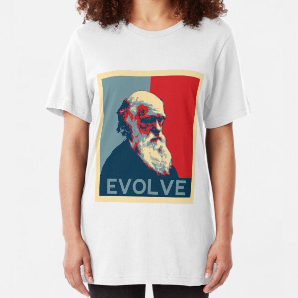 Charles Darwin Evolve Evolution Slim Fit T-Shirt