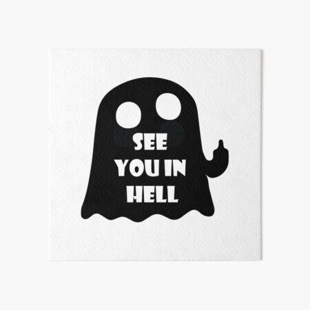Cheap See You In Hell Enamel Pin Middle Finger Ghost Halloween