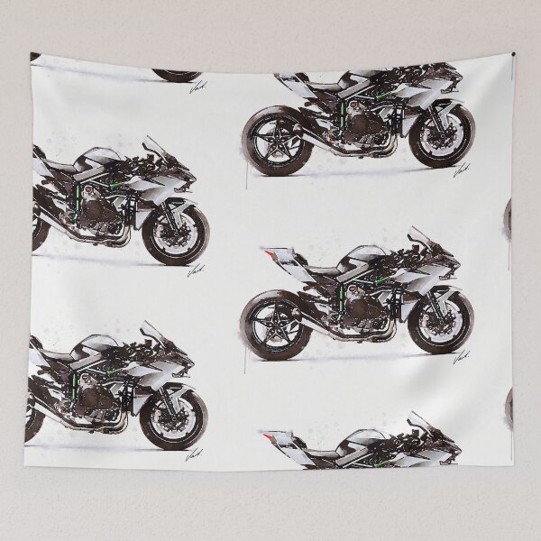 Item preview, Watercolor Sport Motorcycle H2R - original artwork by Vart. designed and sold by vartstudio.