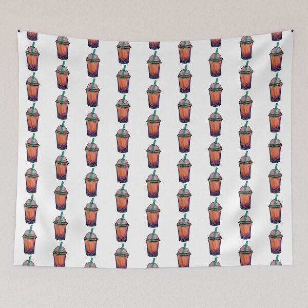 Item preview, Sunset Boba Tea Illustration designed and sold by ZaraRoza.
