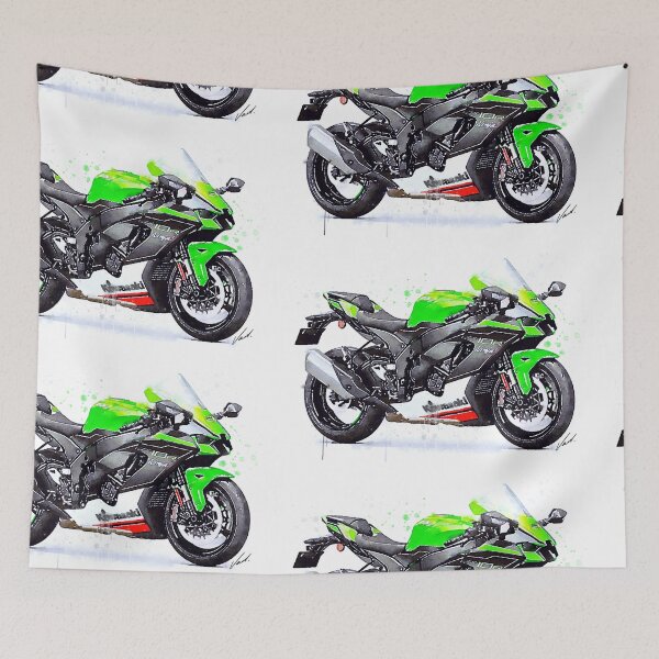 Item preview, Watercolor Sport Motorcycle ZX10R - original artwork by Vart. designed and sold by vartstudio.