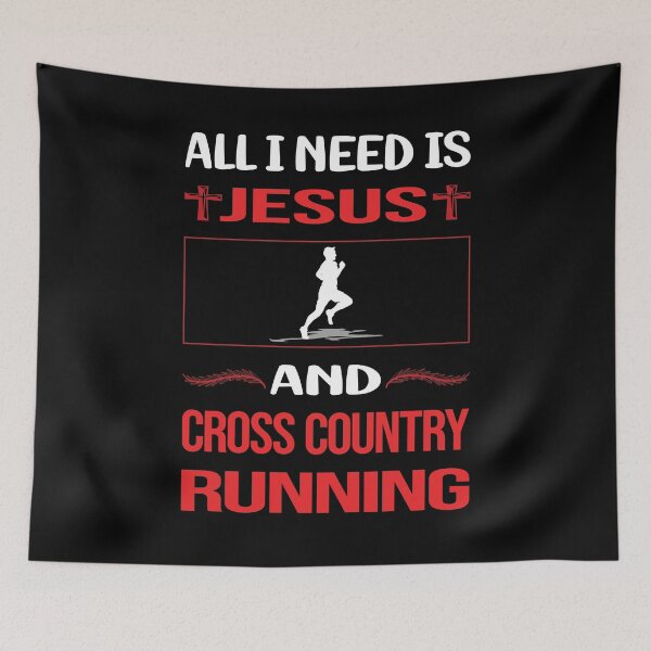 Item preview, Funny Jesus Cross Country Running XC designed and sold by DougPoulos.