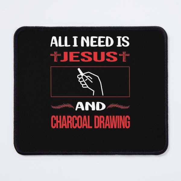 Item preview, Funny Jesus Charcoal Drawing designed and sold by DougPoulos.