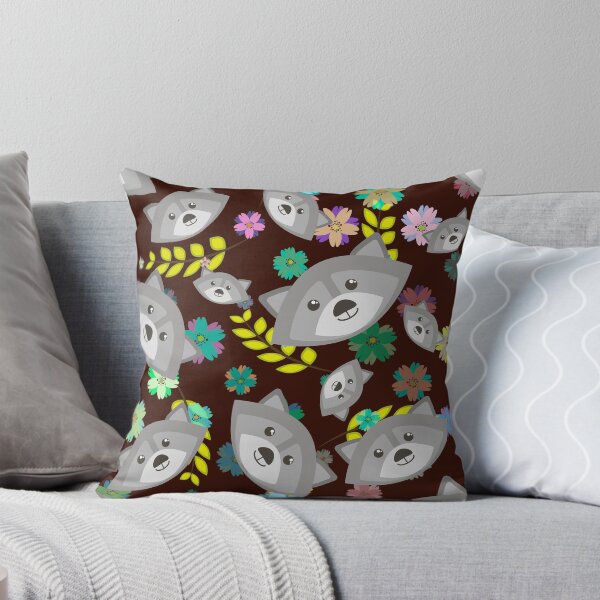 Item preview, Raccoon and Flowers designed and sold by Koaladesign.