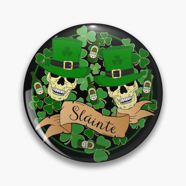 Item preview, St Patricks Irish Sláinte Beers and Skulls Quote designed and sold by HotHibiscus.