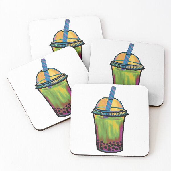 Item preview, Wild Forest Boba Milk Tea Illustration designed and sold by ZaraRoza.