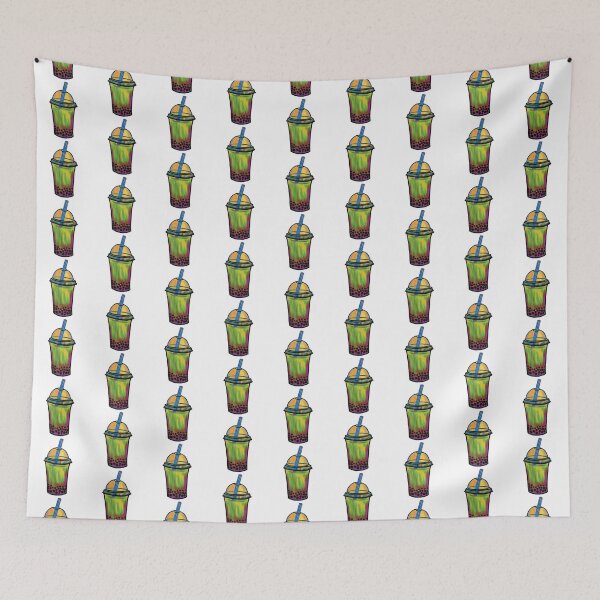 Item preview, Wild Forest Boba Milk Tea Illustration designed and sold by ZaraRoza.