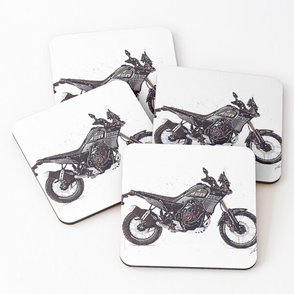 Item preview, Adventure Sport Motorcycle Tenere 700 black - original artwork by Vart. designed and sold by vartstudio.