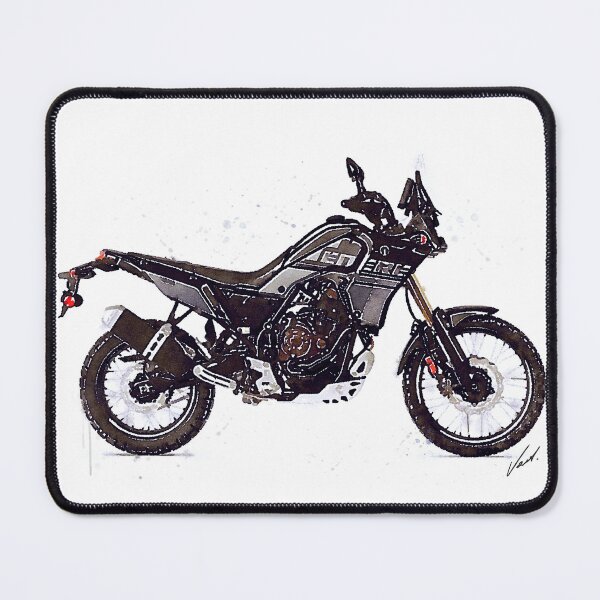 Item preview, Adventure Sport Motorcycle Tenere 700 black - original artwork by Vart. designed and sold by vartstudio.