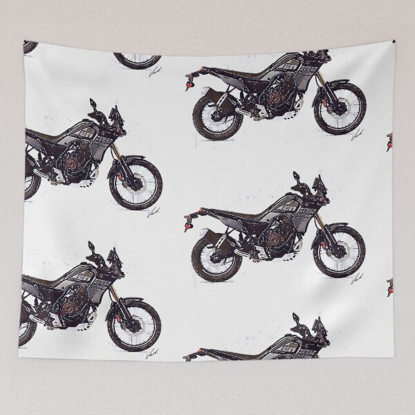 Item preview, Adventure Sport Motorcycle Tenere 700 black - original artwork by Vart. designed and sold by vartstudio.