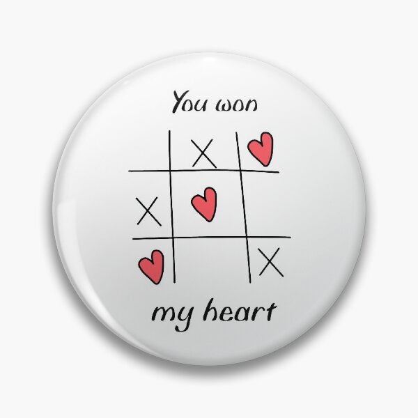 Item preview, YOU WON MY HEART - TIC TAC TOE designed and sold by Mylecm.