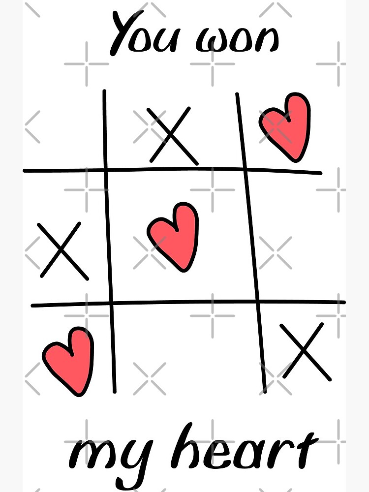 Tic Tac Toe or Naughts and Crosses blank game board with hearts as concept  for love in vector illustration Stock Vector