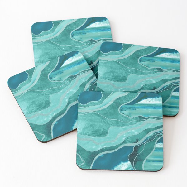 Item preview, Soft Turquoise Teal Marble Agate Glam #1 #decor #art designed and sold by Anita's & Bella's Art.