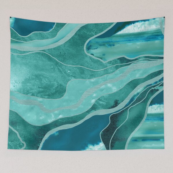 Item preview, Soft Turquoise Teal Marble Agate Glam #1 #decor #art designed and sold by Anita's & Bella's Art.
