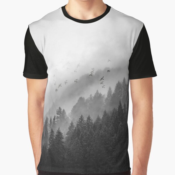 Item preview, Nature Print, foggy forest designed and sold by InnaPo ⭐⭐⭐⭐⭐.