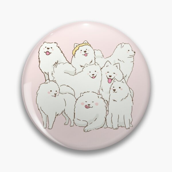 Item preview, Cute samoyed dogs smiling  designed and sold by Mayarart.