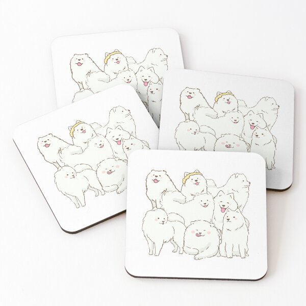 Item preview, Cute samoyed dogs smiling  designed and sold by Mayarart.