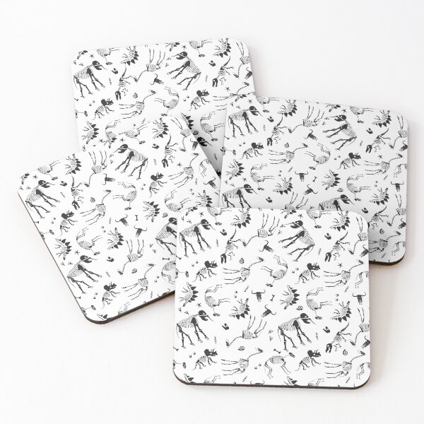 Item preview, The real reason dinosaurs became extinct - A Black and White Dinosaur Print designed and sold by crazycollective.