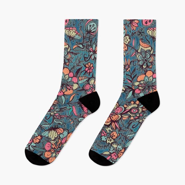 Item preview, Sweet Spring Floral - melon pink, butterscotch & teal designed and sold by micklyn.