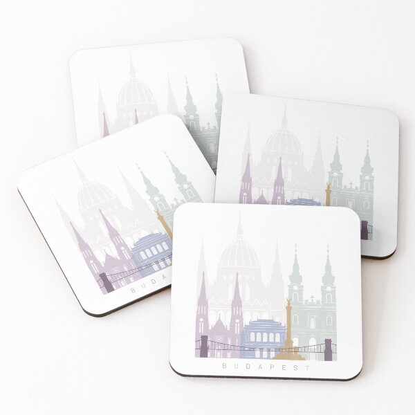 Item preview, Budapest skyline poster Pastel designed and sold by paulrommer.