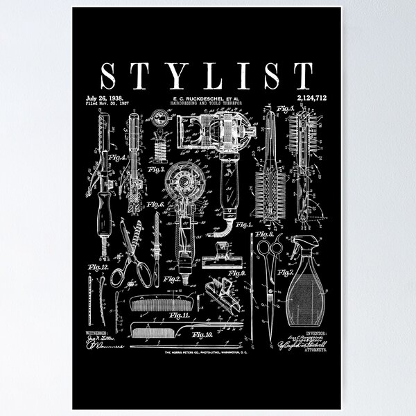 Item preview, Hair Stylist Hairdresser Hairdressing Salon Vintage Patent designed and sold by GrandeDuc.