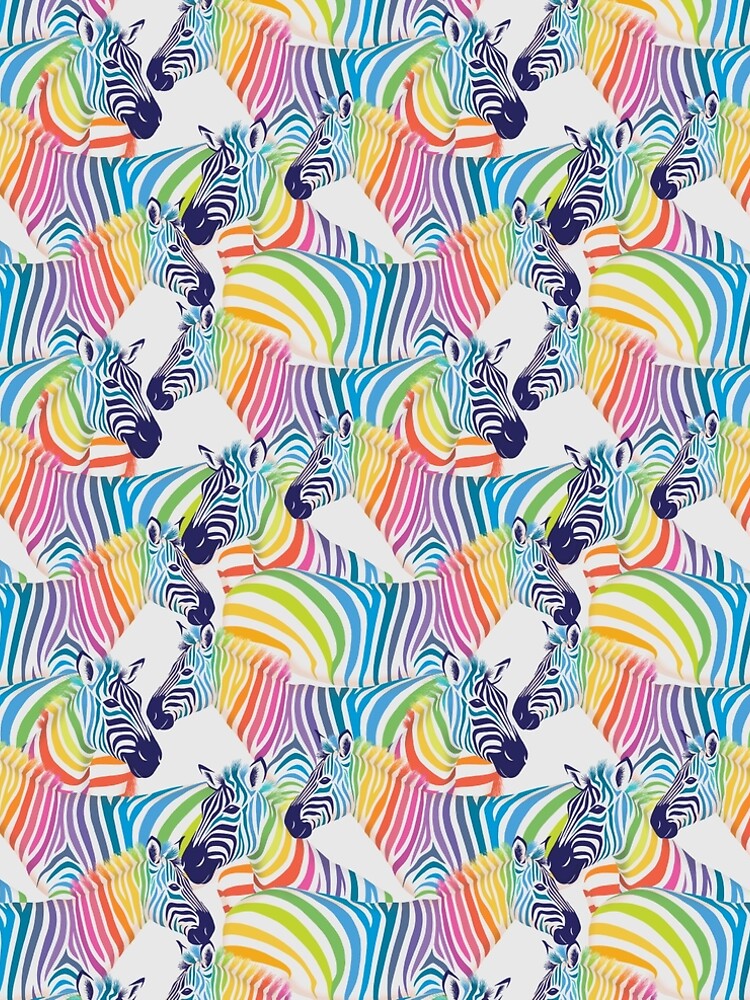 Thumbnail 4 of 4, A-Line Dress, Rainbow Pride Zebras designed and sold by DelightfullyDo.