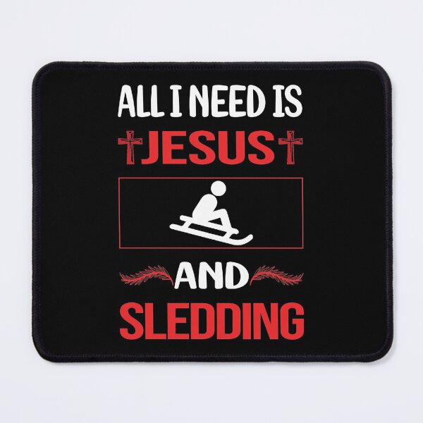 Item preview, Funny Jesus Sledding Sledging Sleighing designed and sold by FifineCroteau.